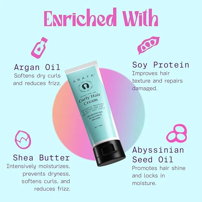Arata Advanced Curl Care Curly Hair Cream - Image 2