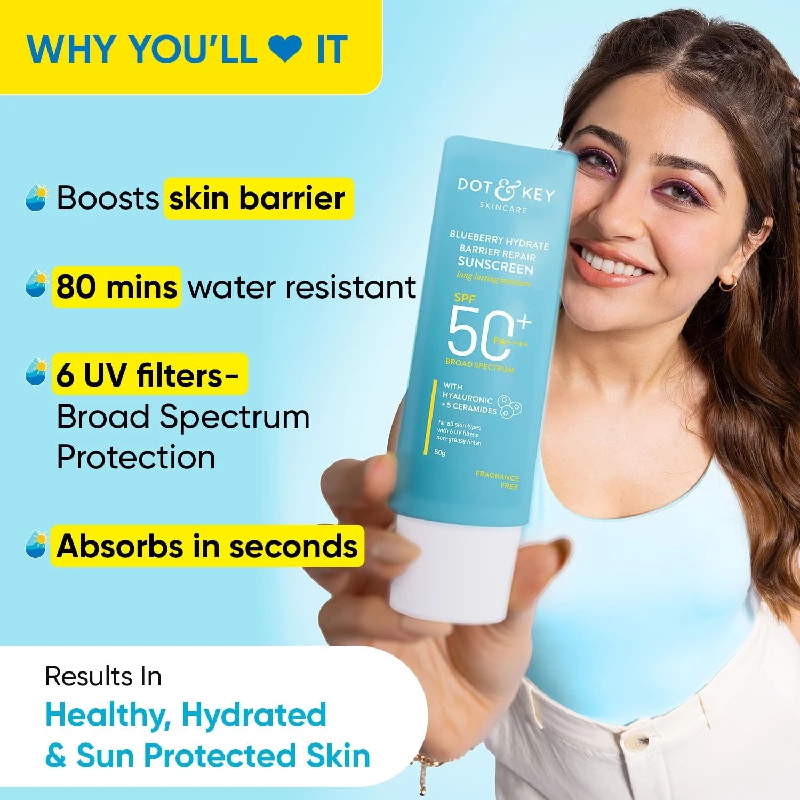 Dot & Key Blueberry Hydrate Barrier Repair Sunscreen SPF 50+, PA++++ - Image 12
