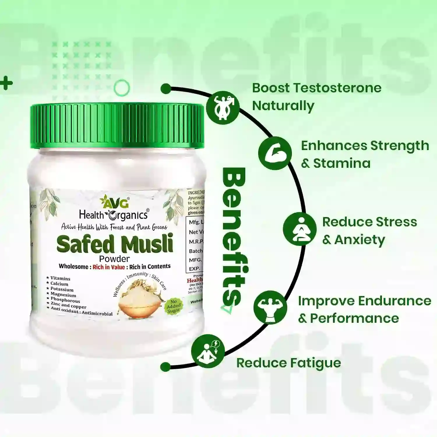 AVG Health Organics Safed Musli Powder - Image 2
