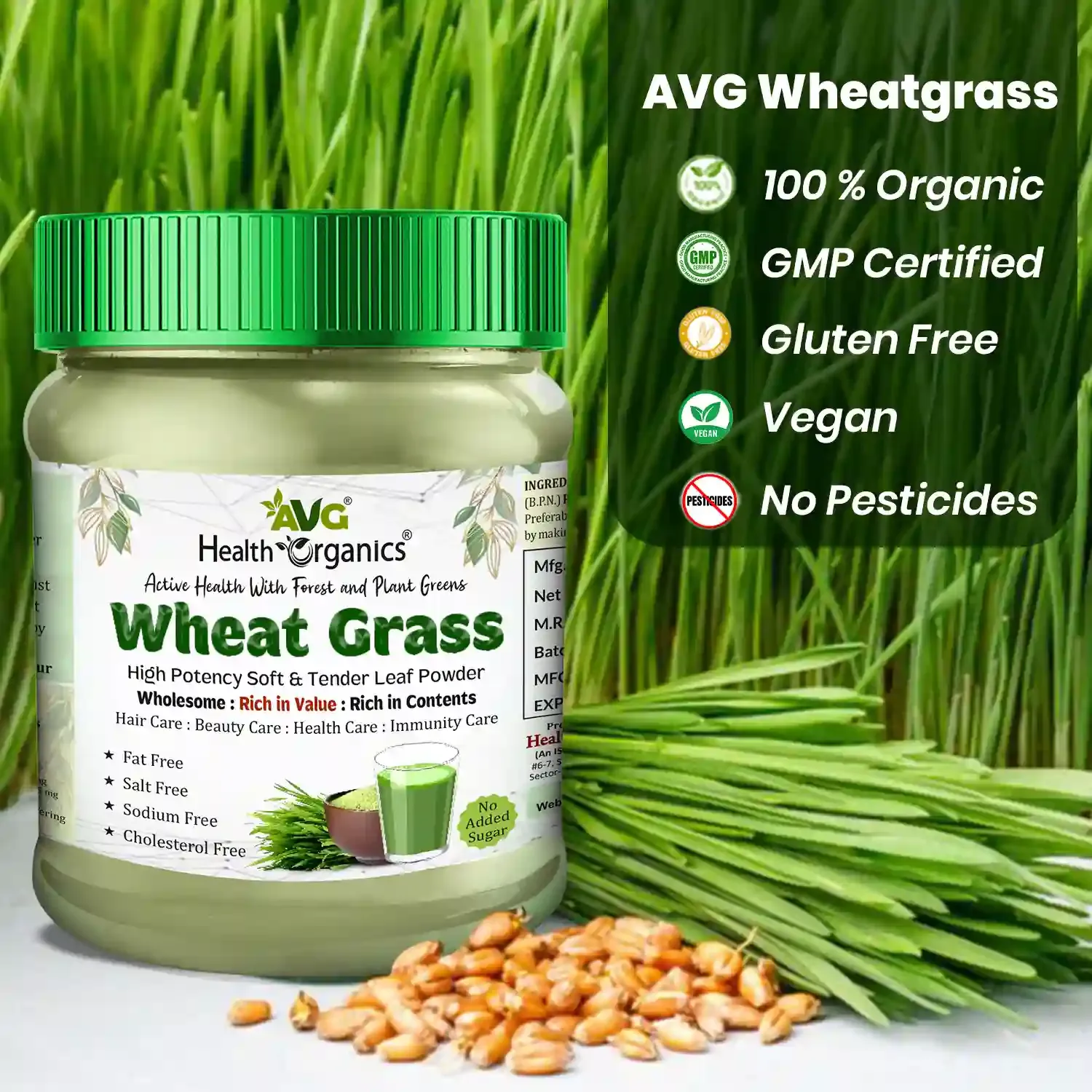 AVG Health Organics Wheatgrass Powder - Image 5