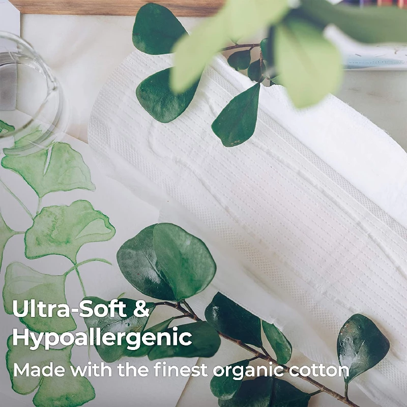 AZAH 100% Organic Sanitary Pads  (4 Regular & 4XL) - Image 3