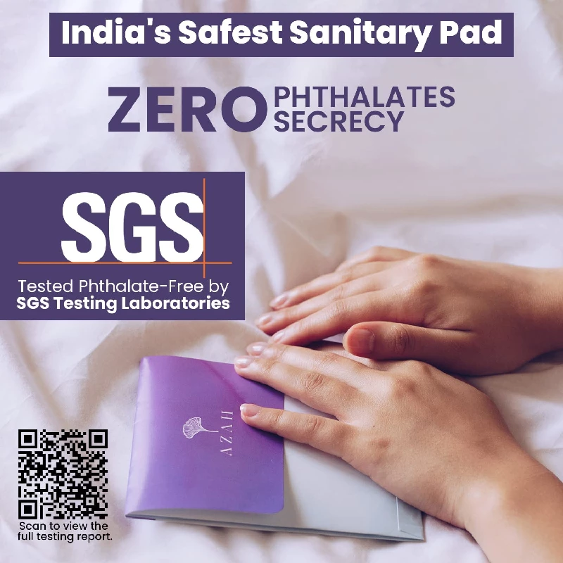 AZAH 100% Organic Sanitary Pads  (4 Regular & 4XL) - Image 6