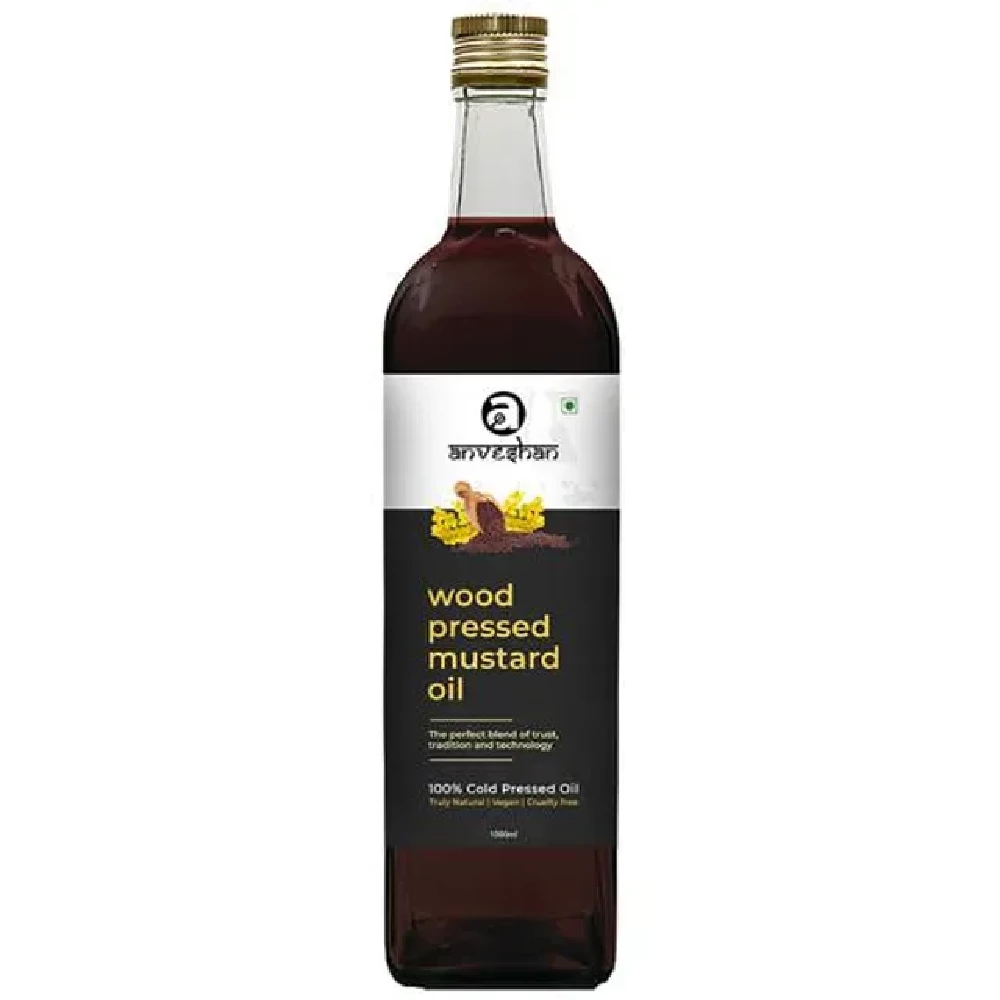 Anveshan Wood Cold Pressed Kachi Ghani Black Mustard Cooking Oil - Image 18