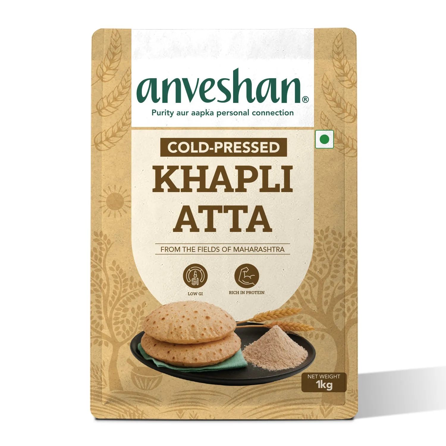 Anveshan Cold-Pressed Khapli Atta