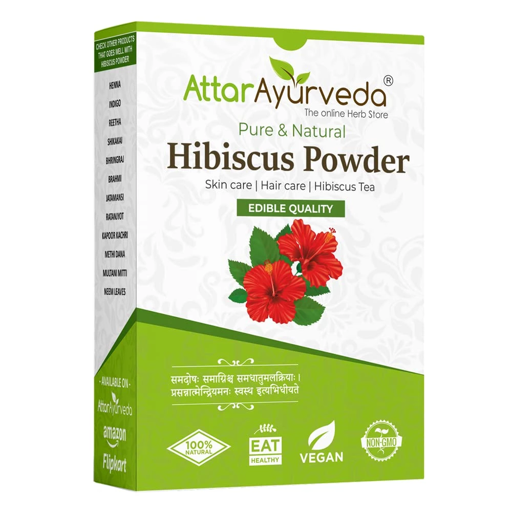 Attar Ayurveda Hibiscus powder for Hair Growth Attar Ayurveda Hibiscus powder for Hair Growth-Pack Size-100 g