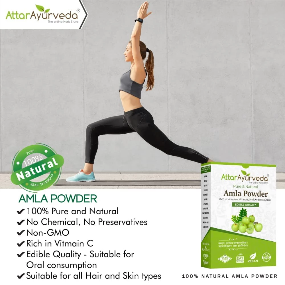 Attar Ayurveda Pure Amla Powder For Hair Growth - Image 2
