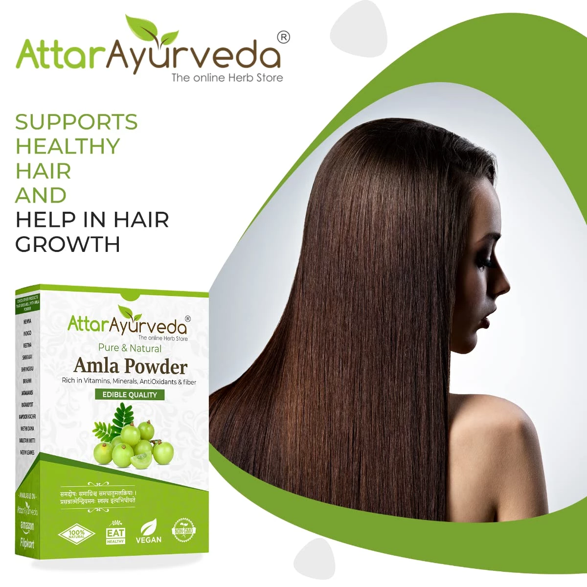 Attar Ayurveda Pure Amla Powder For Hair Growth - Image 4