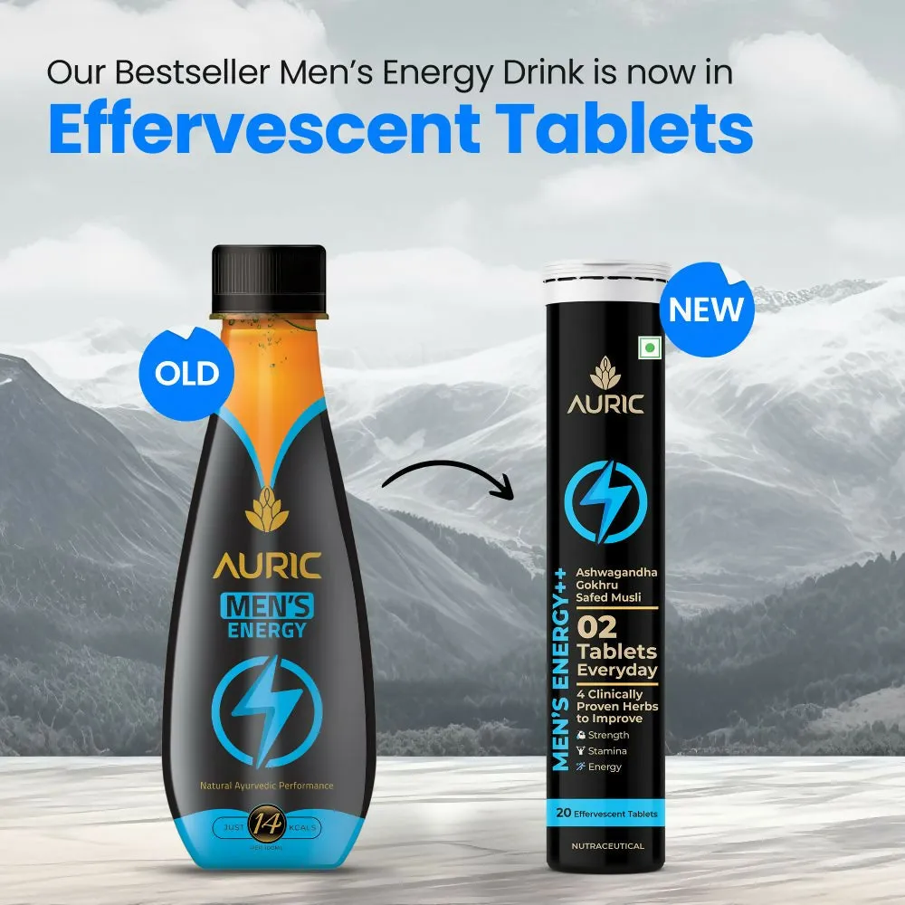 Auric Men's Energy++ Effervescent Tablets (20 Tablets Each) - Image 2
