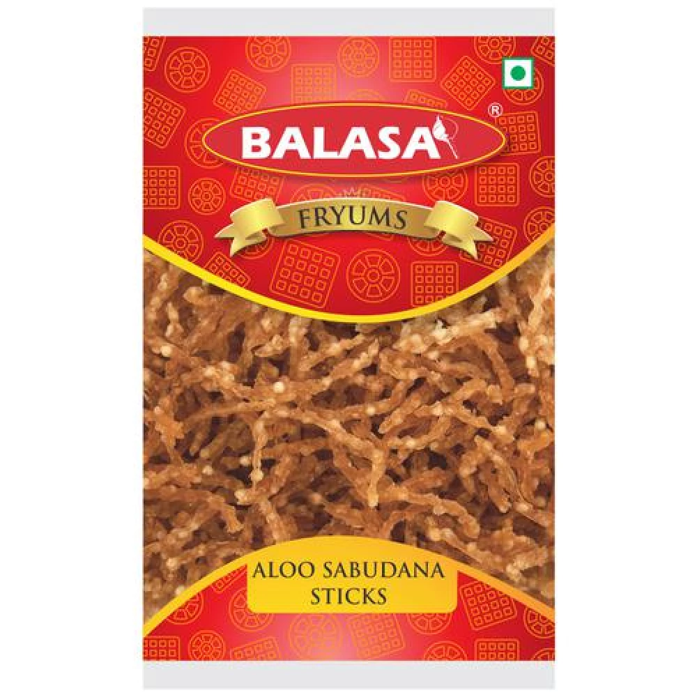 BALASA Aloo Sabudana Sticks/Papad/Fryums - Crispy BALASA Aloo Sabudana Sticks/Papad/Fryums - Crispy--100 g PP