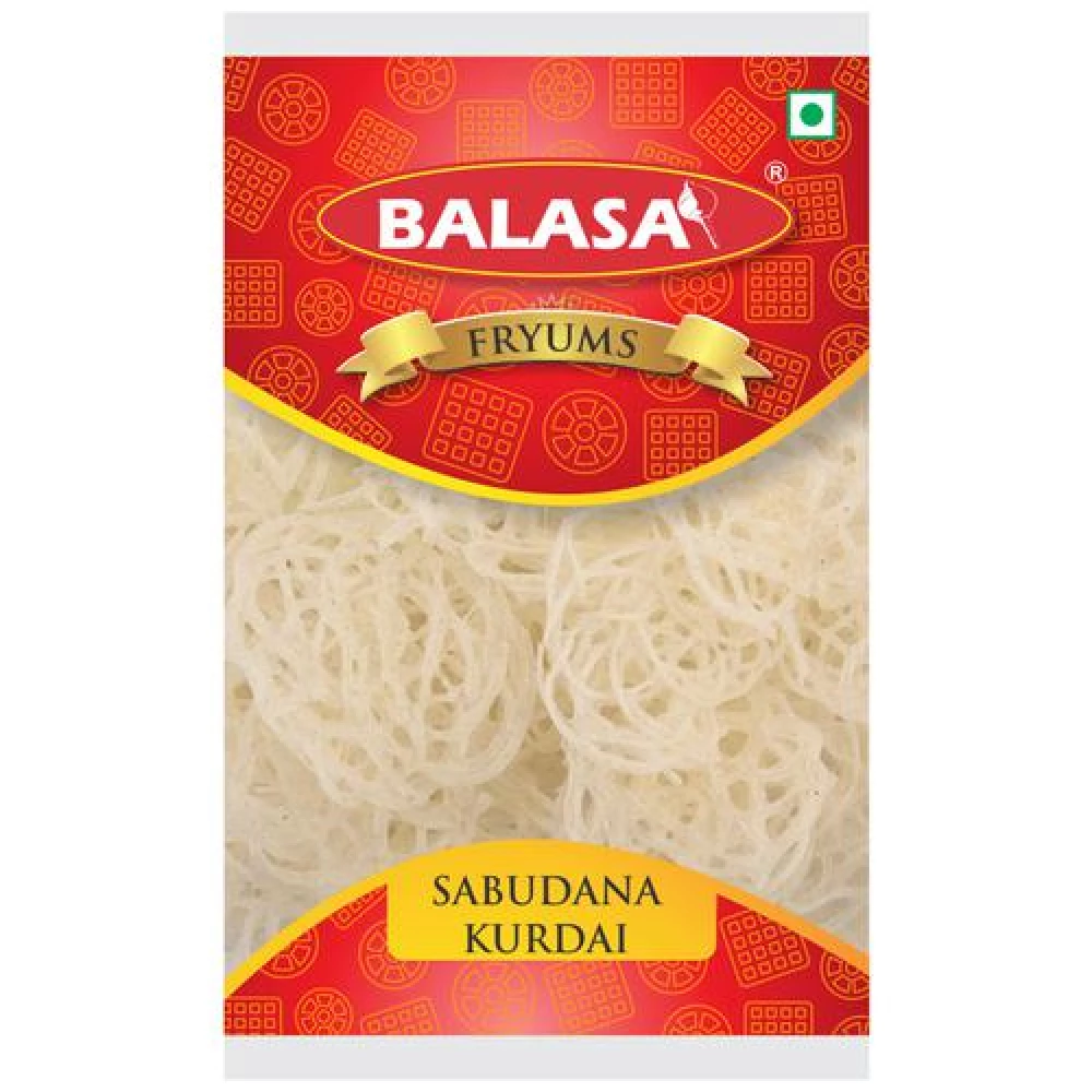 BALASA Sabudana Kurdai Papad/Fryums - Crispy BALASA Sabudana Kurdai Papad/Fryums - Crispy--100 g PP
