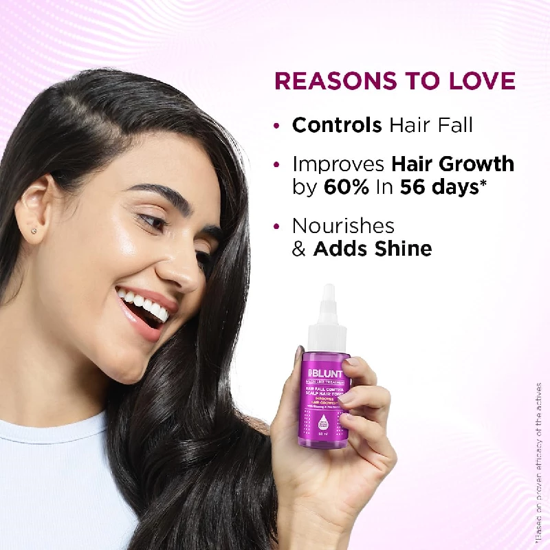 BBLUNT Hair Fall Control Shampoo & Conditioner Combo (300 ml+250 g) and Scalp Hair Tonic (50 ml) - Image 6