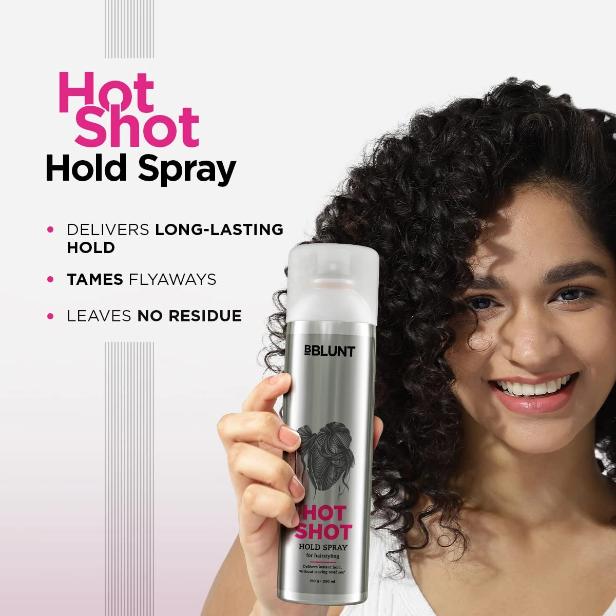 BBLUNT Hot Shot Hold Spray for Instant & Firm Hold - Image 3