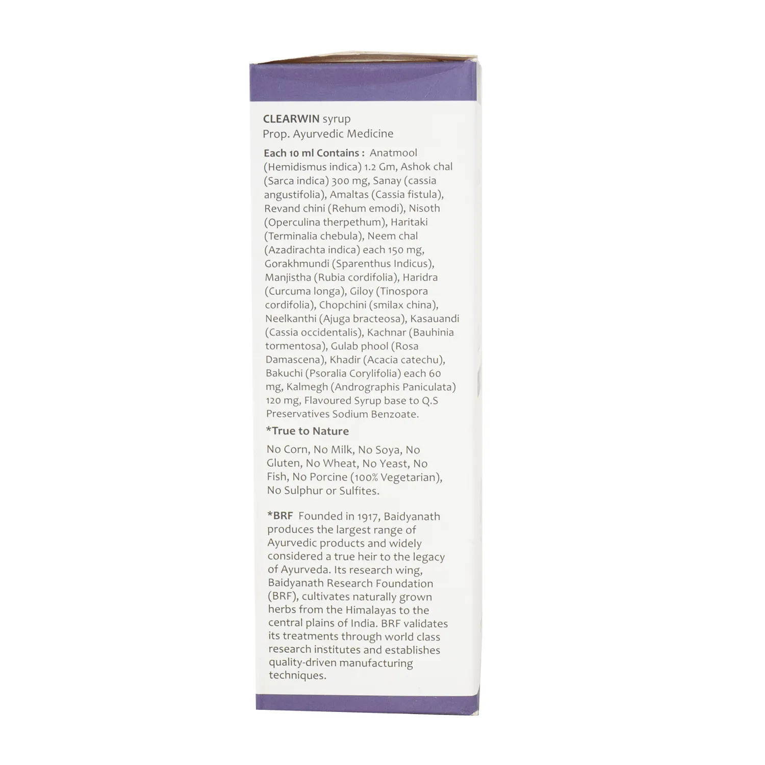 Baidyanath Ayurvedant Clearwin Blood Purifier Syrup - Image 3
