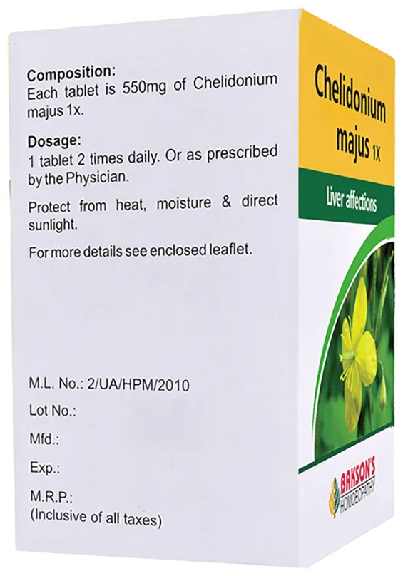 Bakson's Homoeopathy Chelidonium Majus 1X - Image 2