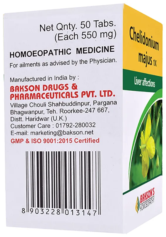Bakson's Homoeopathy Chelidonium Majus 1X - Image 3