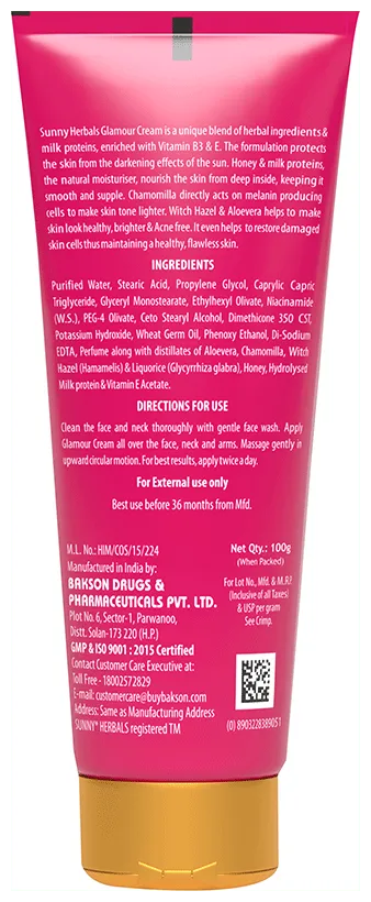 Bakson's Homoeopathy Sunny Herbals Glamour Cream for Women - Image 2