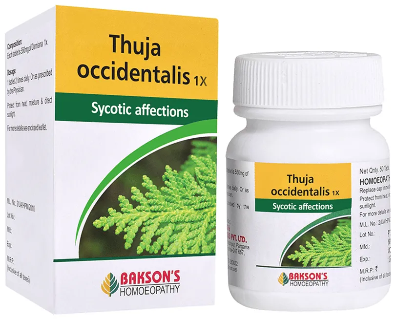 Bakson's Homoeopathy Thuja Occidentalis 1x