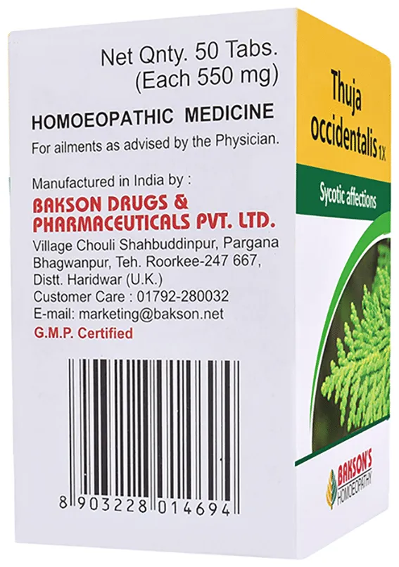 Bakson's Homoeopathy Thuja Occidentalis 1X - Image 3