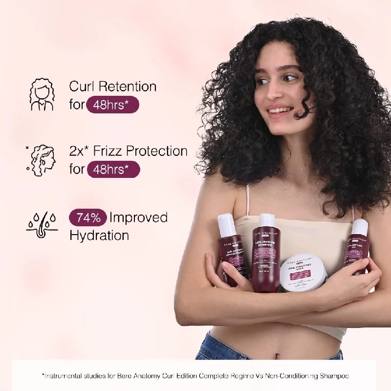 Bare Anatomy Curl Defining Shampoo  & Curl Enhancing Hair Mask, Leave-In Conditioner, Curl Defining Gel - Image 2