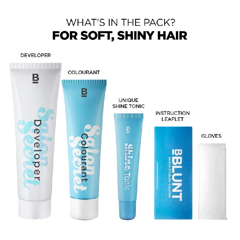 BBLUNT Salon Secret High Shine Creme Hair Colour - Chocolate Dark Brown With Shine Tonic - Image 2