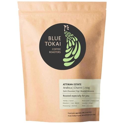 Blue Tokai Coffee Roasters - Medium-Dark Attikan Estate Blue Tokai Coffee Roasters - Medium-Dark Attikan Estate--250 g Pouch