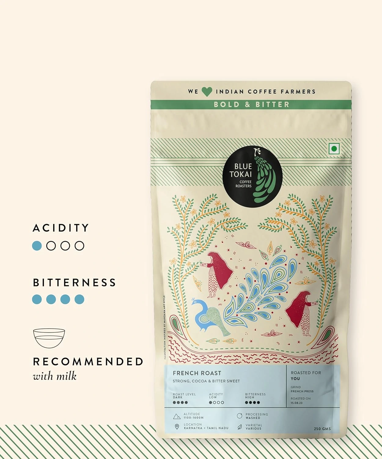 Blue Tokai French Roast Coffee Roasters - 100% Arabica - Image 3