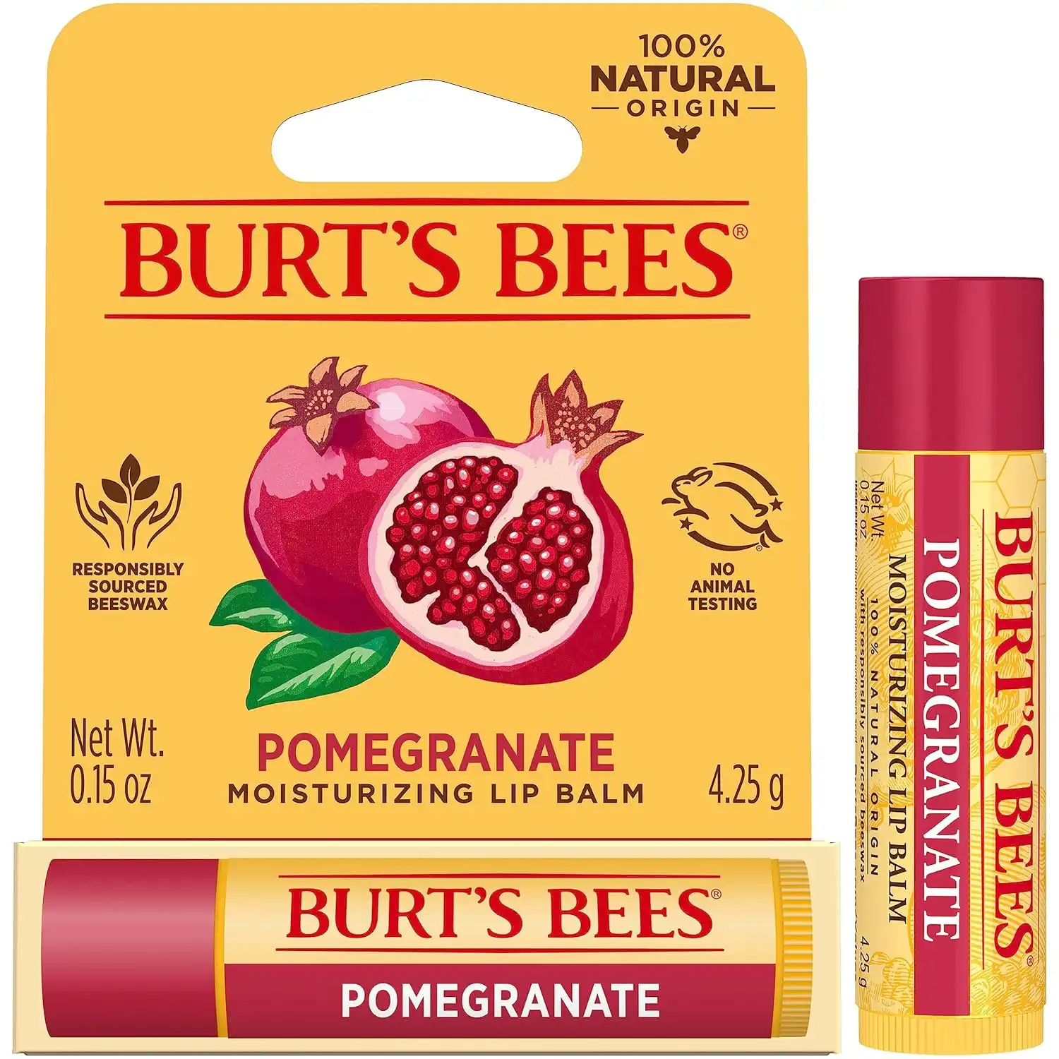 Burt's Bees Pomegranate Lip Balm - Image 2
