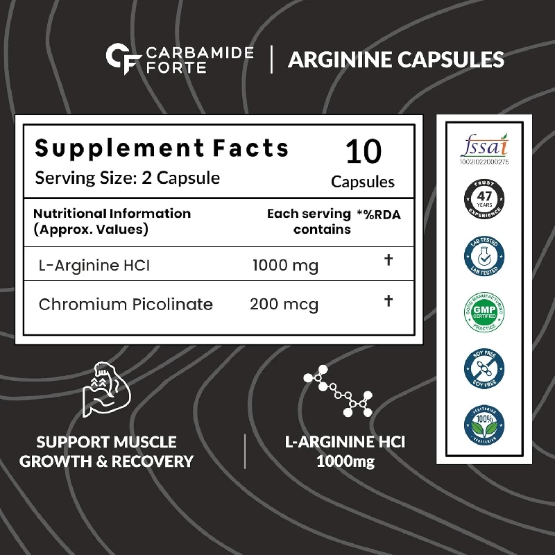 Carbamide Forte L Arginine 1000mg Supplement Per Serving - Image 2
