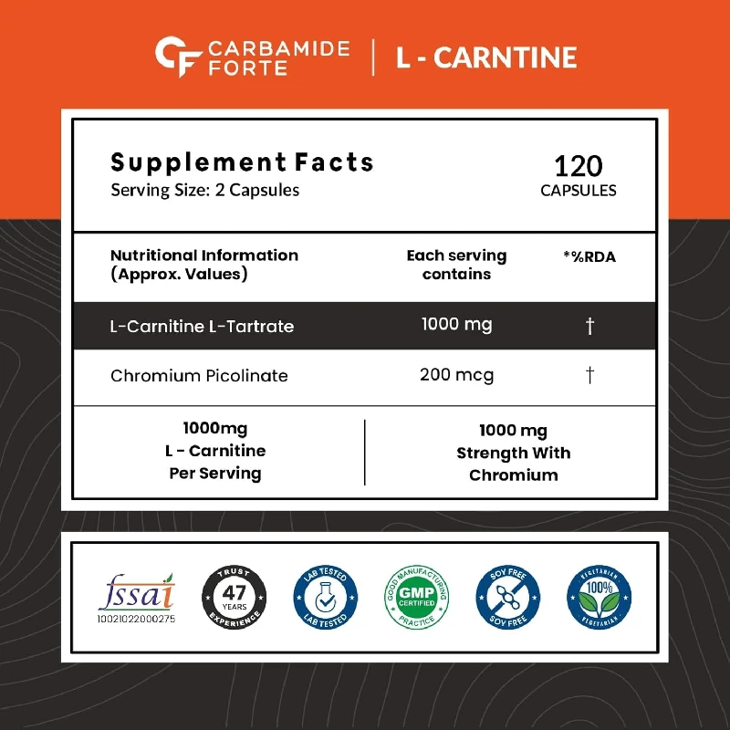 Carbamide Forte L-Carnitine L-Tartrate 1000mg Supplement (Pack of 1) & Night & Day Fat Burner-Weight Loss Support ( Pack of 2) & Creatine Monohydrate ( Pack of 1)Supplement for Lean Muscle ( Pack of 1) - Image 3