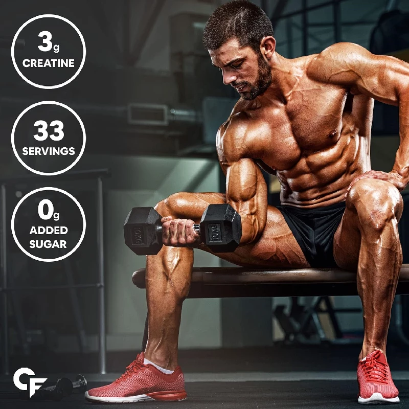 Carbamide Forte Micronised Creatine Monohydrate Powder Creatine Supplement for Lean Muscle Volumization, Strength & Energy - Unflavoured - 33 Servings - Image 3