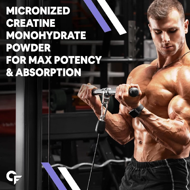 Carbamide Forte Micronised Creatine Monohydrate Powder Creatine Supplement for Lean Muscle Volumization, Strength & Energy - Unflavoured - 33 Servings - Image 4