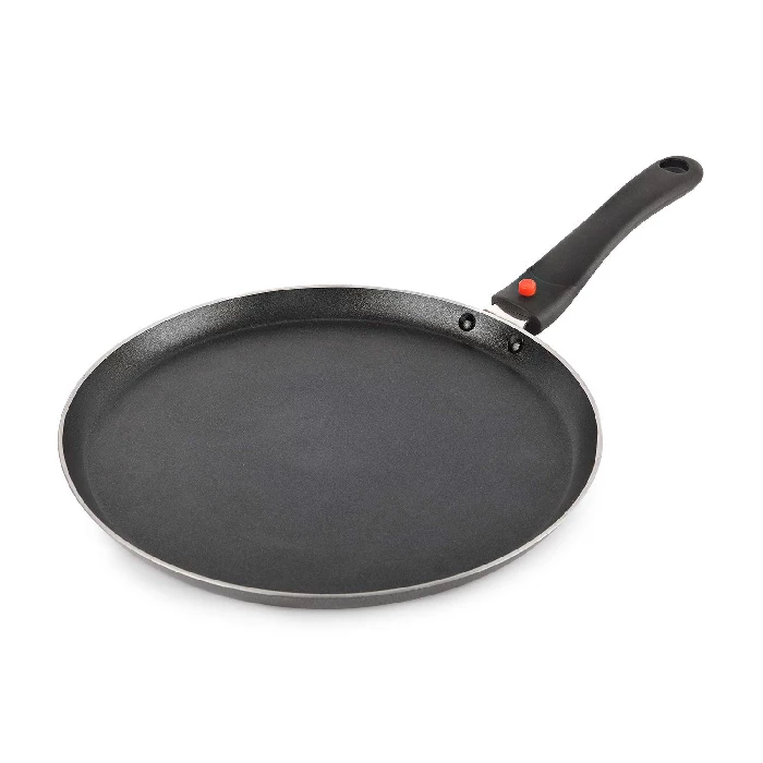 Cello Non Stick Dosa Tawa Induction Base with Detachable Handle, 280 mm Hammered Toned,Aluminium, Black Cello Non Stick Dosa Tawa Induction Base with Detachable Handle, 280 mm Hammered Toned,Aluminium, Black--