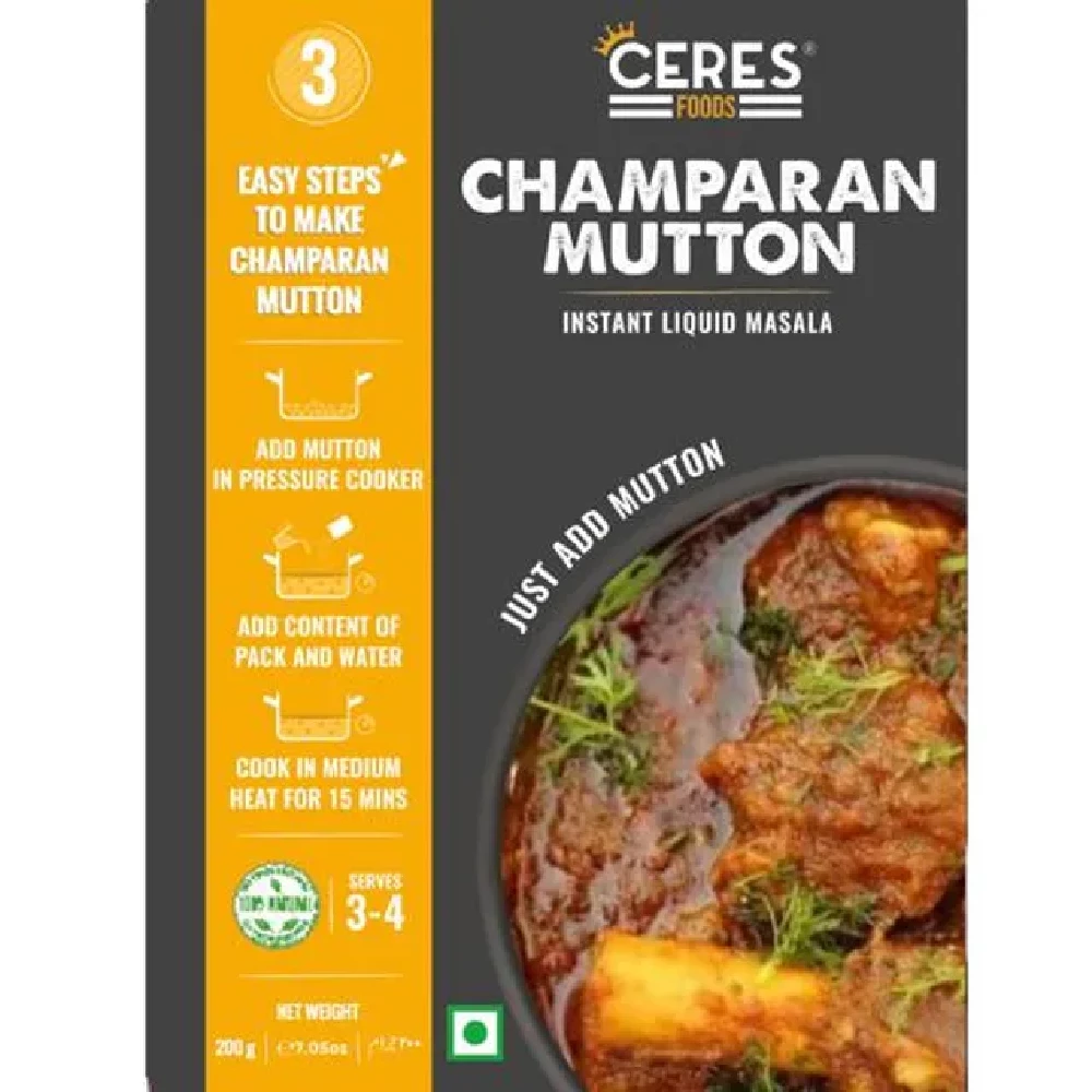 Ceres Foods Champaran Ahuna Handi Mutton Instant Liquid Masala - Ready To Cook Cooking Paste - Image 2