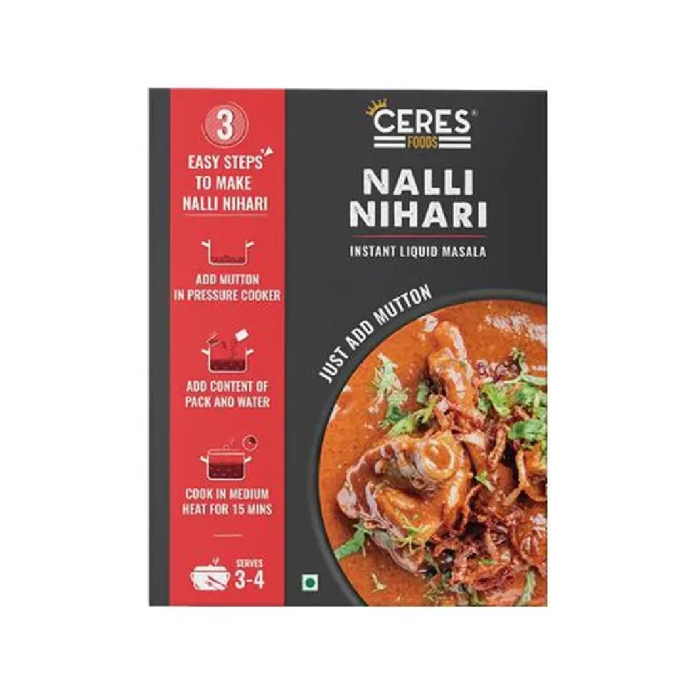 Ceres Foods Nalli Nihari Instant Liquid Masala - Mutton Cooking Paste - Image 2