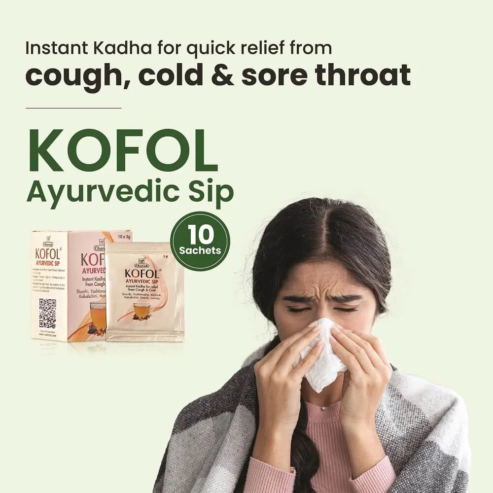 Charak Pharma Kofol Ayurvedic Sip - Instant Kadha - Image 2