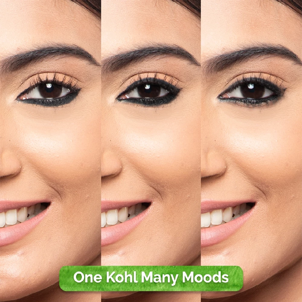 Charcoal Black Long Stay Kajal Kohl Pencil With Castor Oil and Chamomile For 11-Hour Smudge-free Stay with Free Sharpener - Image 3