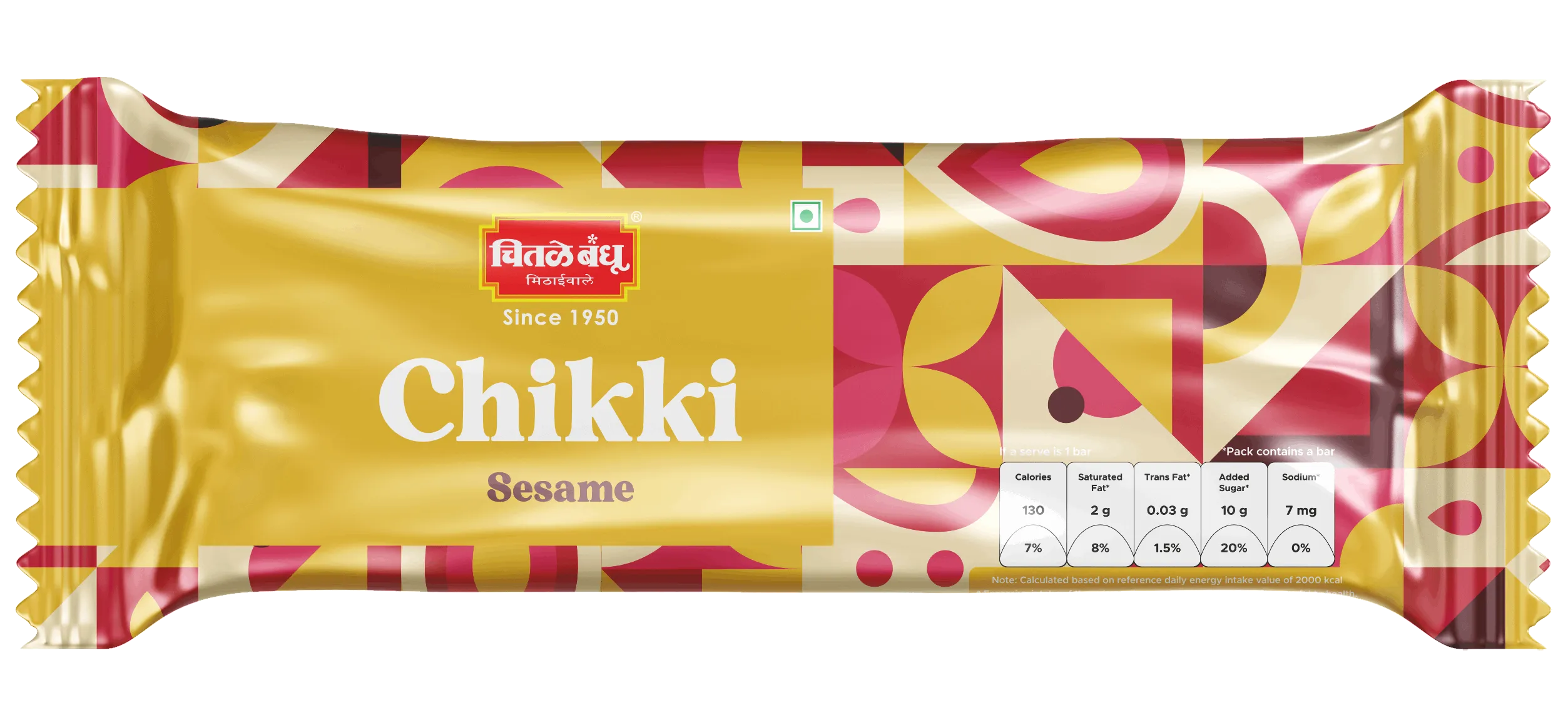 Chitale Bandhu Sesame Chikki Pack of 4 Chitale Bandhu Sesame Chikki Pack of 4-Pack Size-112 g