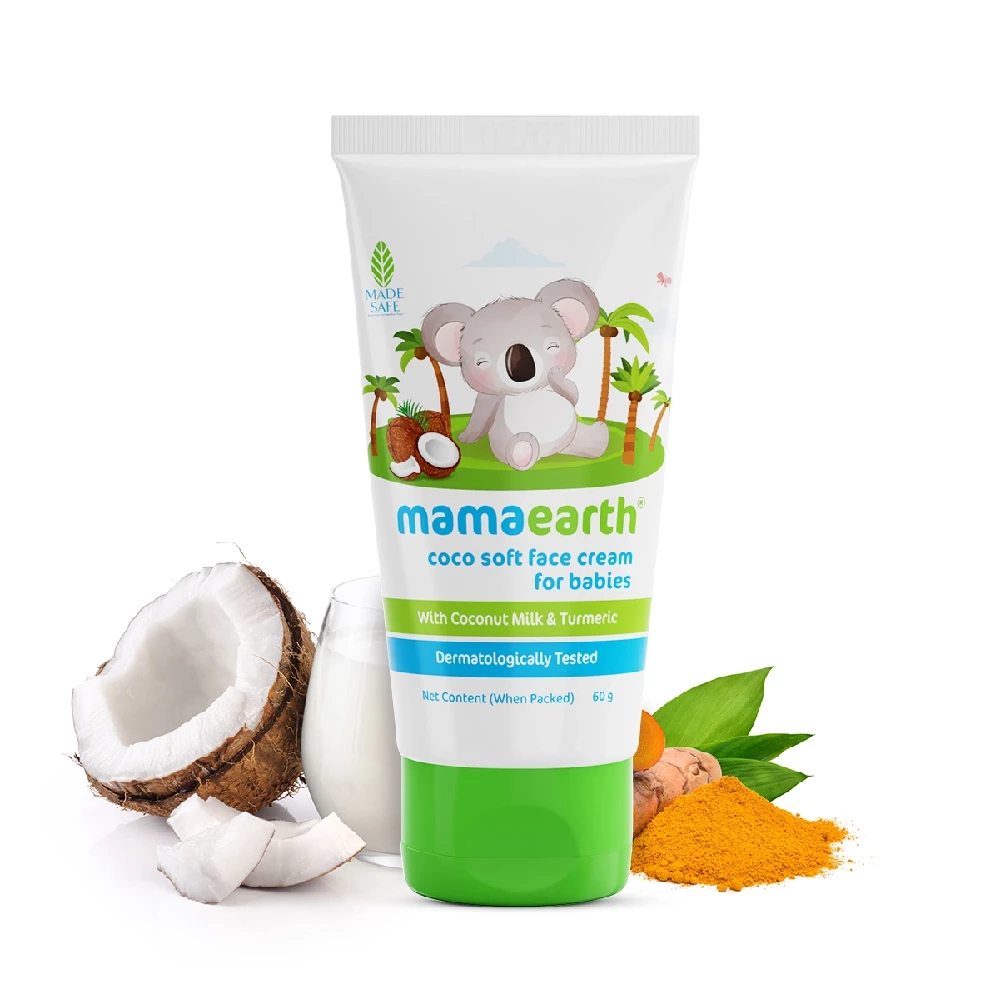 Coco Soft Face Cream With Coconut Milk & Turmeric For Babies Coco Soft Face Cream With Coconut Milk & Turmeric For Babies-Pack Size-60 g
