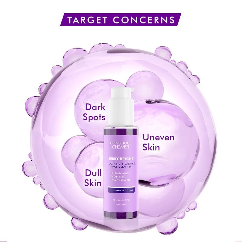 Conscious Chemist Berry Bright Soothing & Calming Face Cleanser For All Skin Types - Image 3