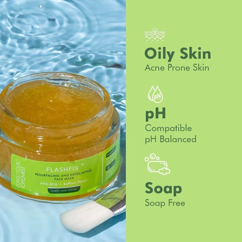Conscious Chemist Radiance + Exfoliating De-Tan Face Mask - Berry Bright & Flashfix (Combo of 2) - Image 4