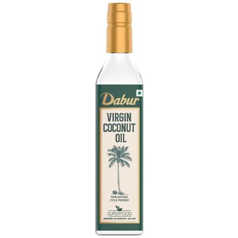 Dabur Virgin Coconut Oil Cold Pressed, 100 Natural, Unrefined, Helps Boost Immunity