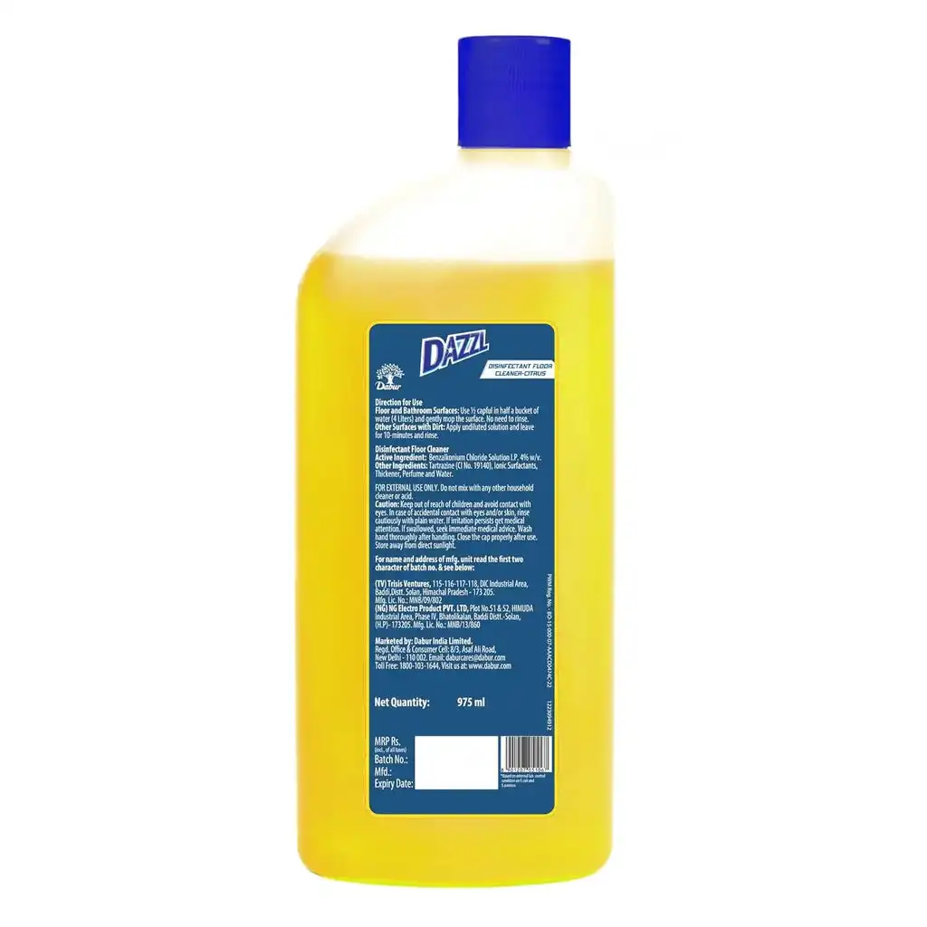Dabur Dazzl Disinfectant Floor Cleaner Citrus - Image 2