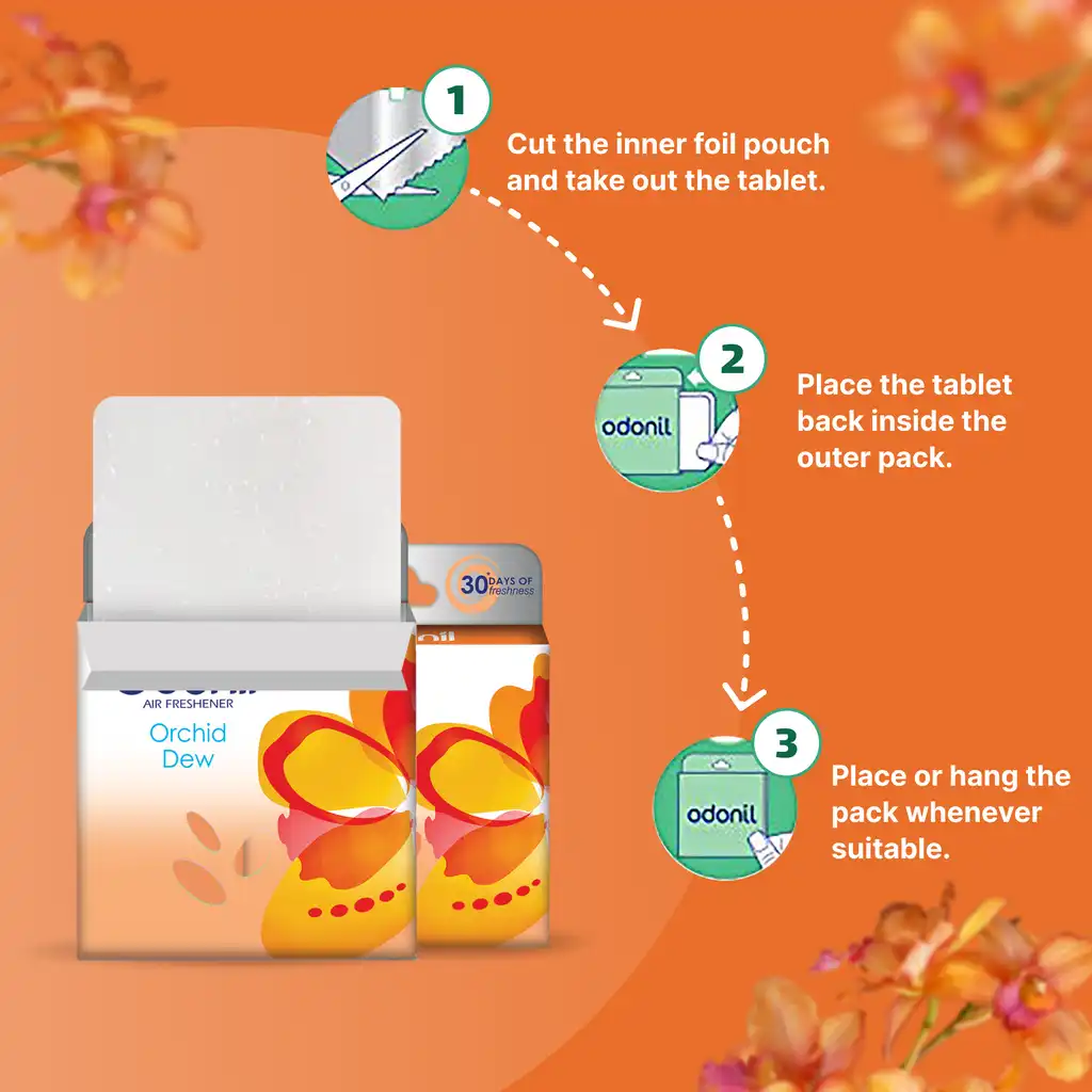 Dabur Odonil Air Freshener Blocks Orchid Dew - Image 5