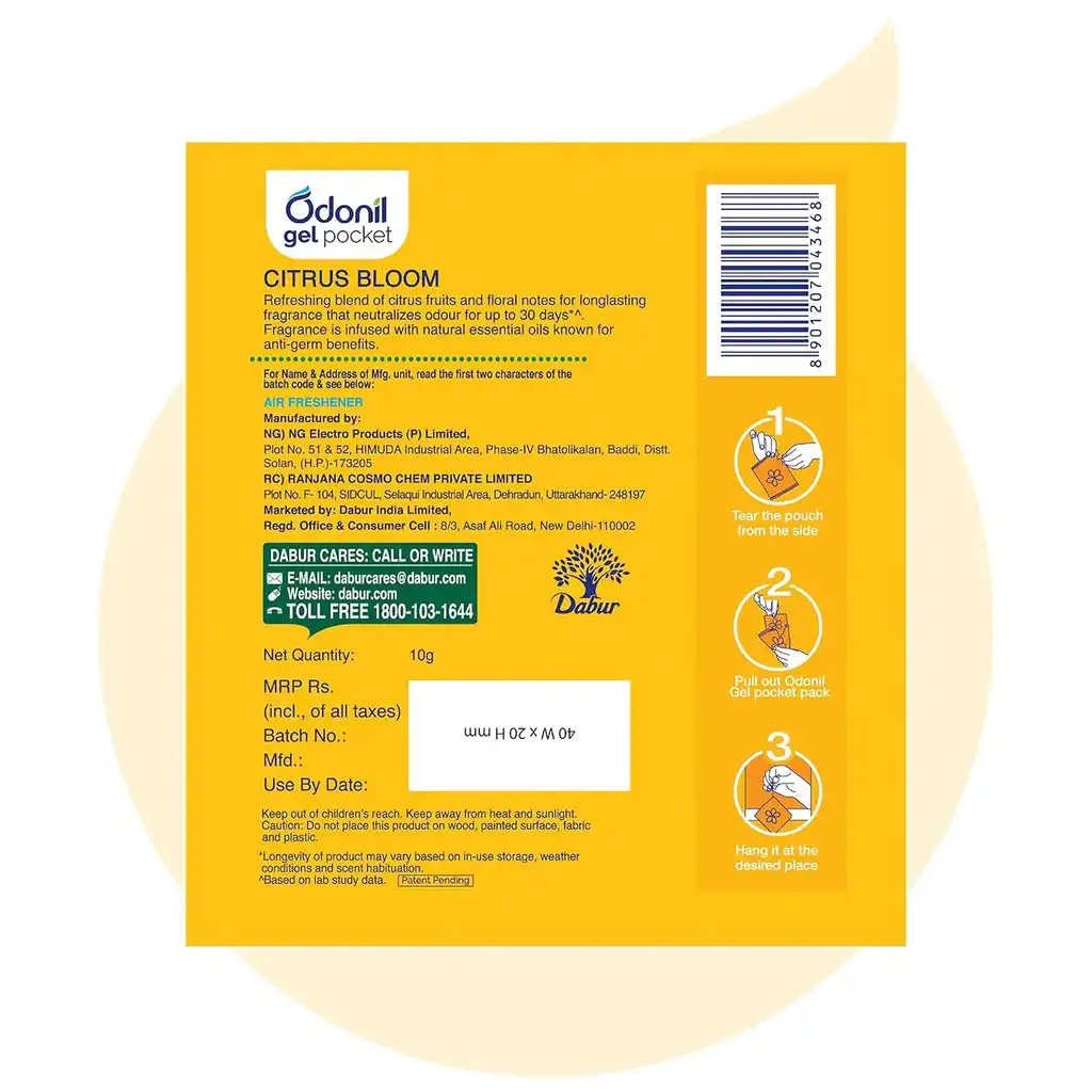 Dabur Odonil Gel Pocket Citrus Bloom - Image 6