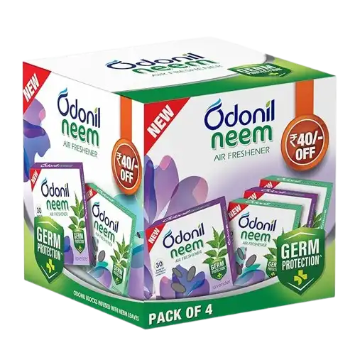 Dabur Odonil Neem Air Freshener Mixed Blocks Pack Of 4