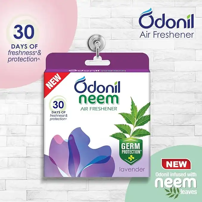 Dabur Odonil Neem Air Freshener Mixed Blocks Pack of 4 - Image 2