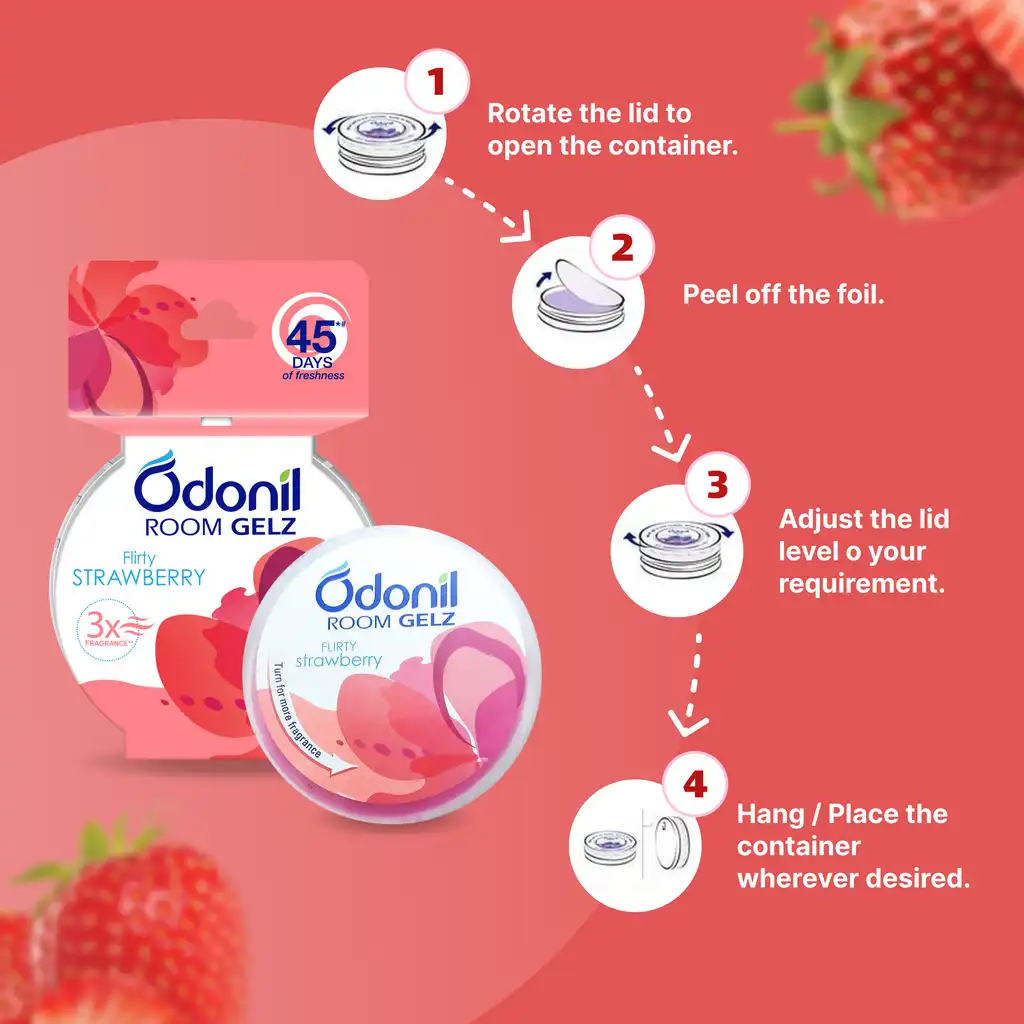 Dabur Odonil Room Gelz Flirty Strawberry - Image 5