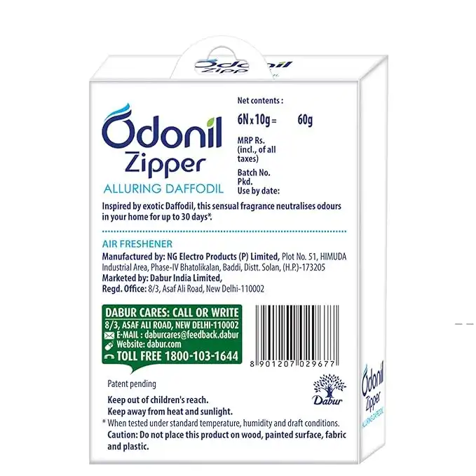 Dabur Odonil Zipper Alluring Daffodil Pack of 6 - Image 2