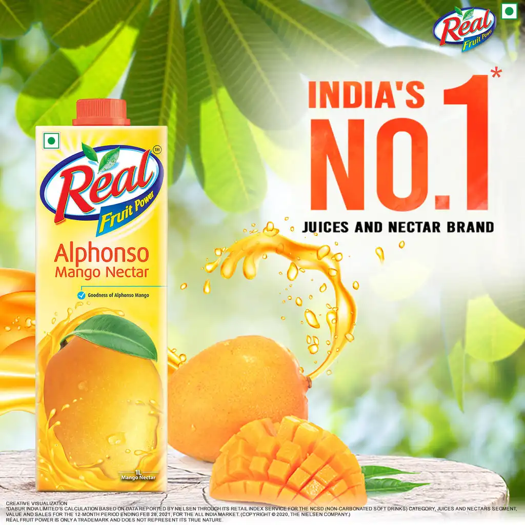 Dabur Real Fruit Power Alphonso Mango Nectar - Image 2
