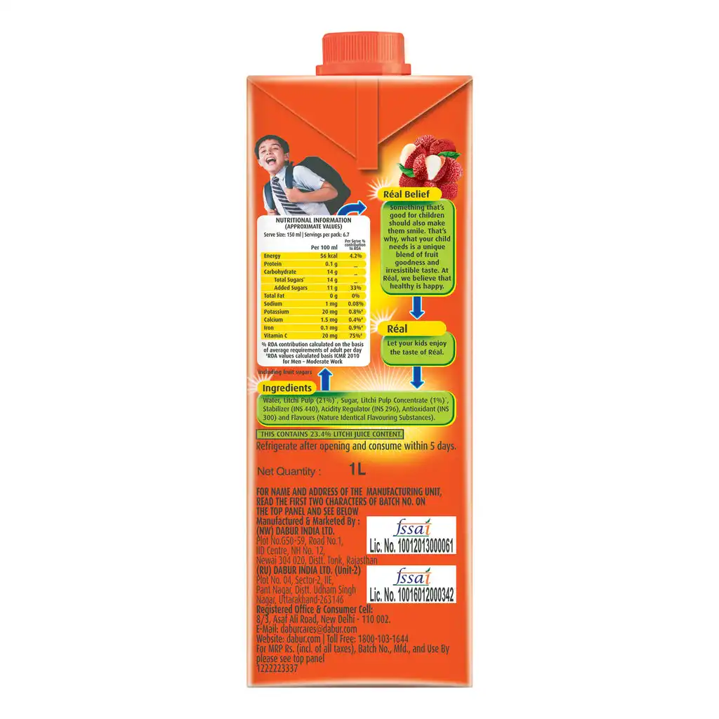 Dabur Real Fruit Power Litchi - Image 6